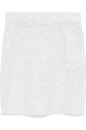 Alessandra Rich Sequin knitted mini skirt
