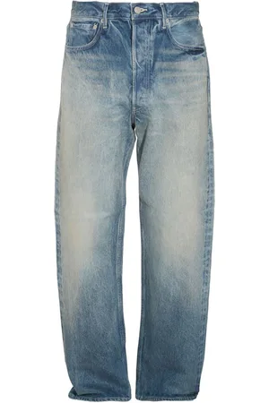 Auralee Wide-leg faded jeans
