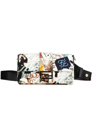 Fendi 2010-2024 Nylon Karl Kollage Convertible baguette belt bag