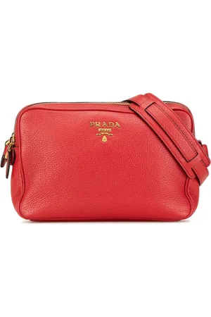 Prada 2000-2013 Vitello Phenix Double Zip Camera crossbody bag