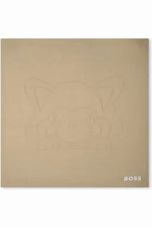 HUGO BOSS Logo-embroidered blanket