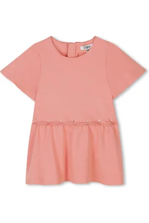 Chloé Embroidered logo cotton dress