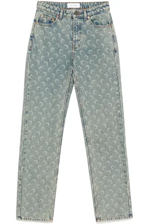 Marine Serre Moon Laser straight-leg jeans