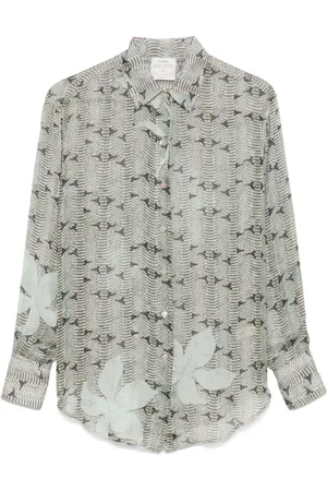 FORTE FORTE Snake-print shirt