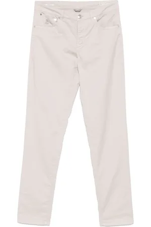 Brunello Cucinelli Logo-embroidered trousers