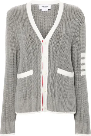 Thom Browne Contrast cotton cardigan