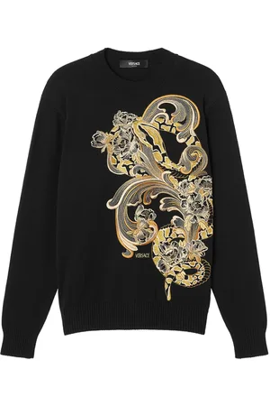 VERSACE Paisley-embroidered sweater