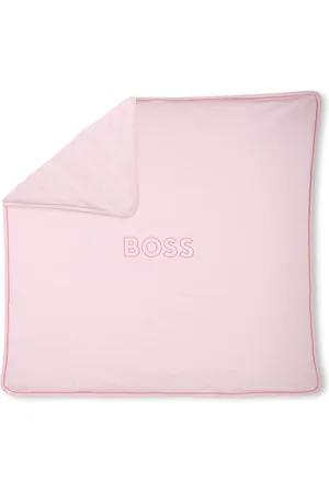 HUGO BOSS Logo-embroidered blanket