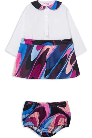 PUCCI Junior Onde-print dress set