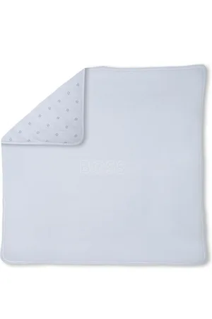 HUGO BOSS Logo-embroidered blanket