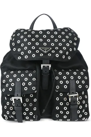 Prada 2010s triangle-logo backpack
