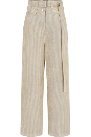 Studio Tomboy Corduroy press-creased trousers