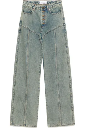 Marine Serre Moon Laser flared jeans