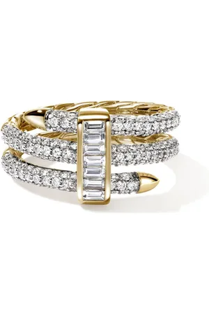 John Hardy 18kt yellow Spear diamond ring