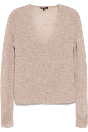 James Perse Soft Featherweight Cashmere Deep V sweater