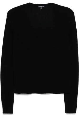 James Perse Soft Featherweight Cashmere Deep V sweater