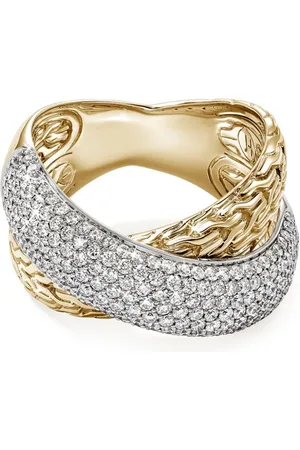John Hardy 18kt Carved Chain diamond ring