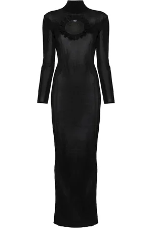 Self-Portrait Cut out-detail knitted maxi dress