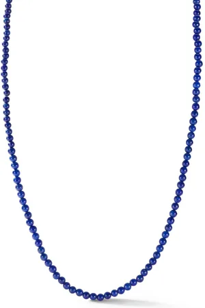 Mateo 14K yellow gold beaded lapis necklace
