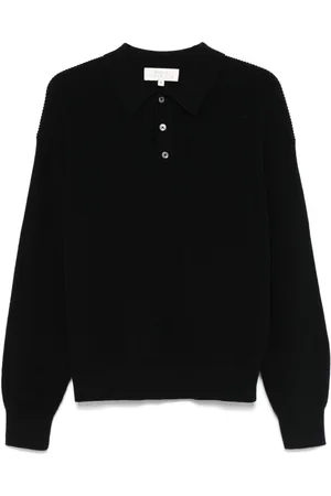 STUDIO NICHOLSON Ribbed-knit polo shirt