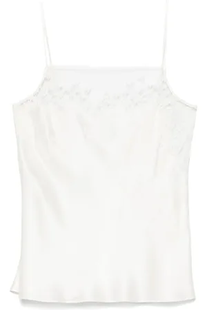 CARINE GILSON Lace-detailed pyjama top
