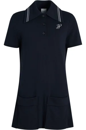 Patou Logo-embroidered mini polo dress