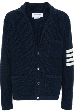 Thom Browne Notched-lapels drop-shoulder cardigan