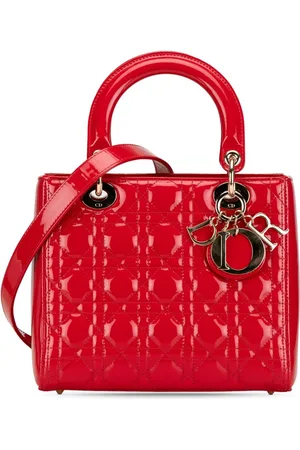 Dior 2018 Medium Patent Cannage Lady Dior satchel