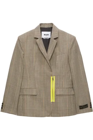 Msgm Prince of Wales wool blazer