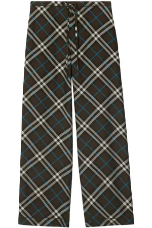 Burberry Checked silk trousers