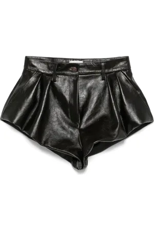 MAGDA BUTRYM Flared leather shorts