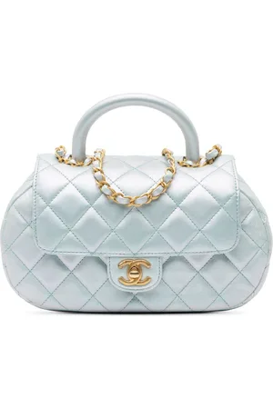 CHANEL 2000-2024 CC Quilted Lambskin Top Handle Flap satchel