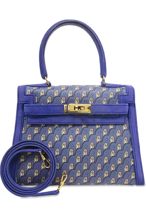 Hermès 1990 Silk and Dobris Owl Kelly Sellier 20 satchel