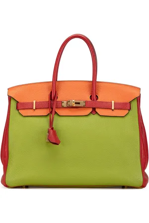 Hermès 2012 Special Order Tricolor Togo Birkin Retourne 35 handbag