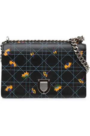 Dior 2015 Medium Embroidered Calfskin Diorama Flap shoulder bag