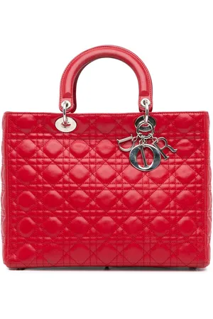Dior 2010-2015 Large Lambskin Cannage Lady Dior satchel