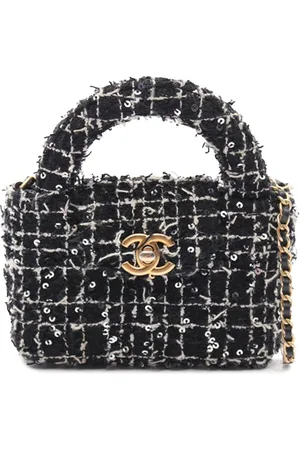 CHANEL 2021-2024 Nano Tweed Kelly Clutch on Chain satchel