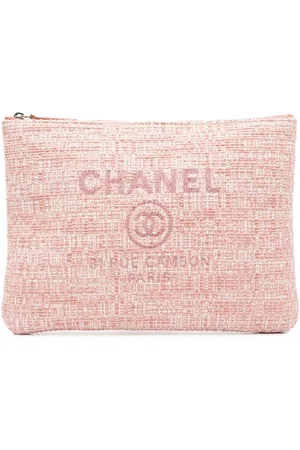 CHANEL 2018 Medium Tweed Deauville O Case clutch bag