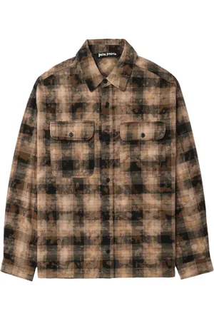 Palm Angels Logo-print checked shirt
