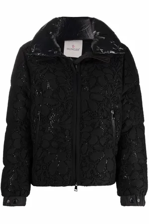 Moncler Garance lace-overlay puffer jacket