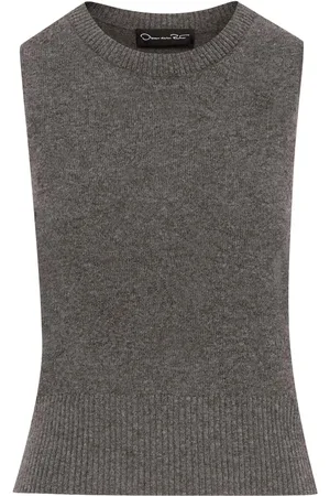 Oscar de la Renta Virgin wool-blend top