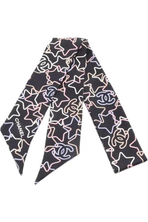CHANEL 1986-1988 star-print scarf