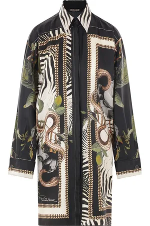 Roberto Cavalli Jewellery Foulard-print silk shirt dress