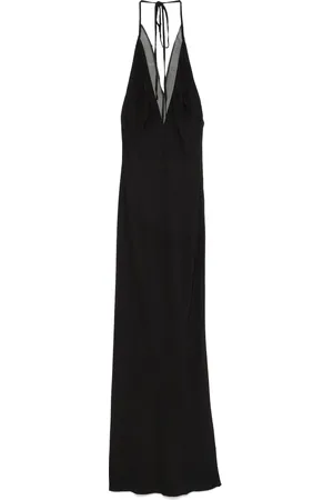 St Agni Silk mesh bias dress