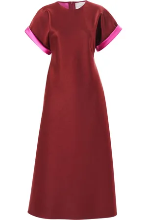 Carolina Herrera Bias-cut satin midi dress