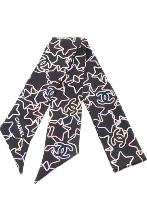 CHANEL 1986-1988 star-print scarf
