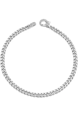 Shay 18K white gold flat-link diamond bracelet
