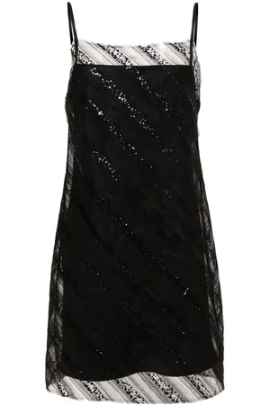Viktor & Rolf Glitter-embellished tulle slip dress