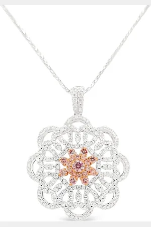 HYT Jewelry 18K white gold and platinum diamond pendant necklace