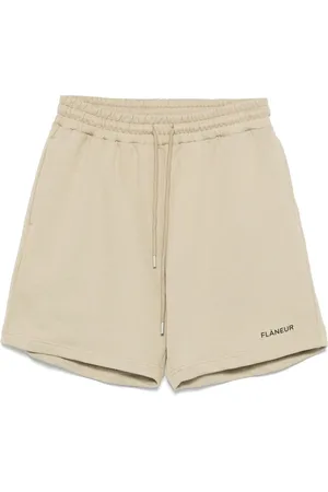 FLÂNEUR Rubberised-logo shorts